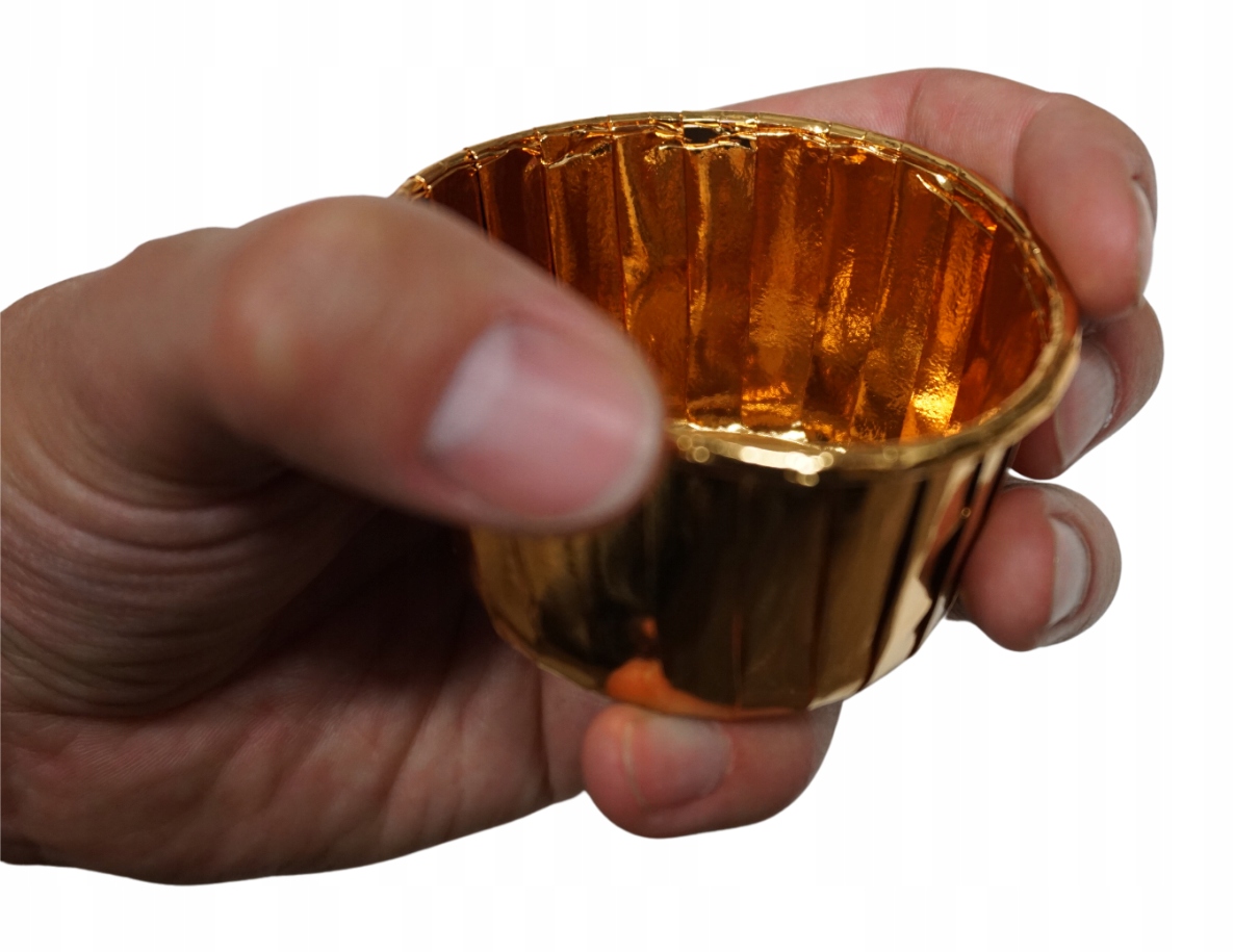 FOREMKI PAPIEROWE ZŁOTE 50 SZT DO MUFFINEK BABECZEK PAPILOTKI MUFINKI Marka EUROBATT