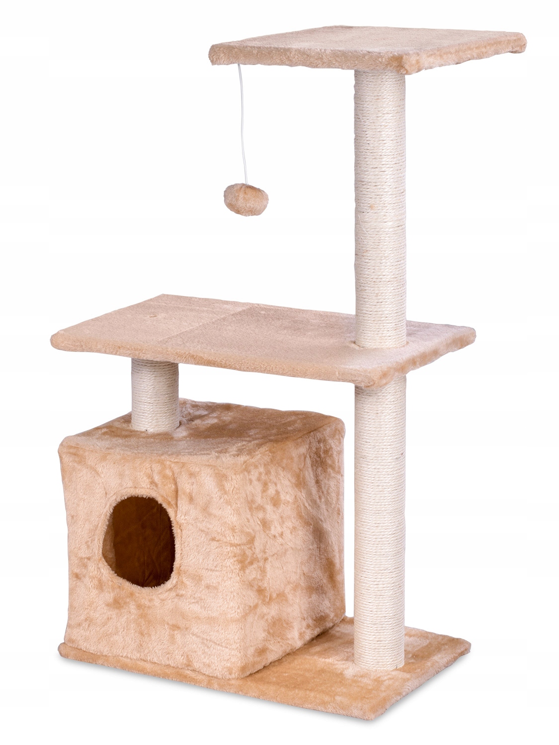 

Drapak, domek dla kota 89 cm Pethaus kremowy