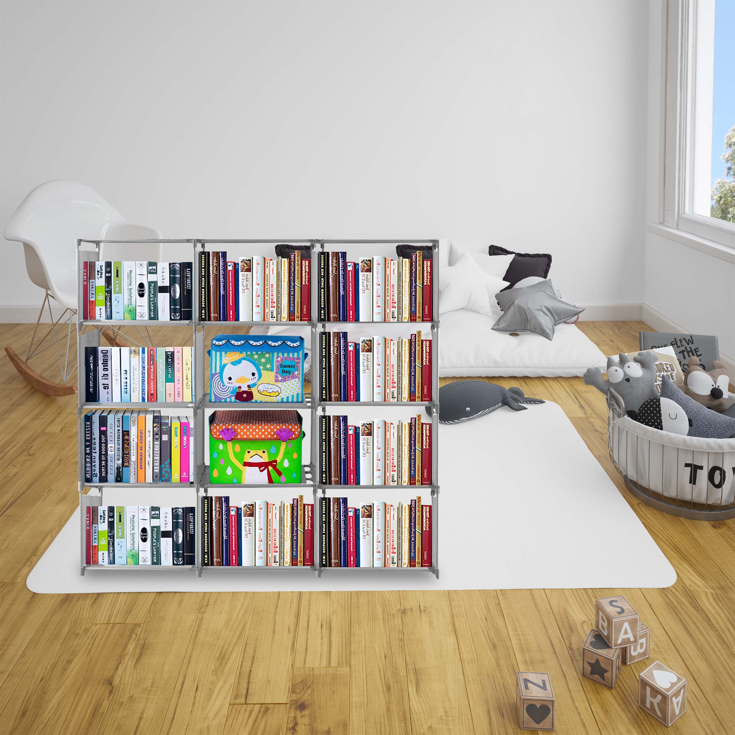 SKŁADANY MODUŁOWY REGAŁ NA KSIĄŻKI ZABAWKI UBRANIA Kod producenta m35a