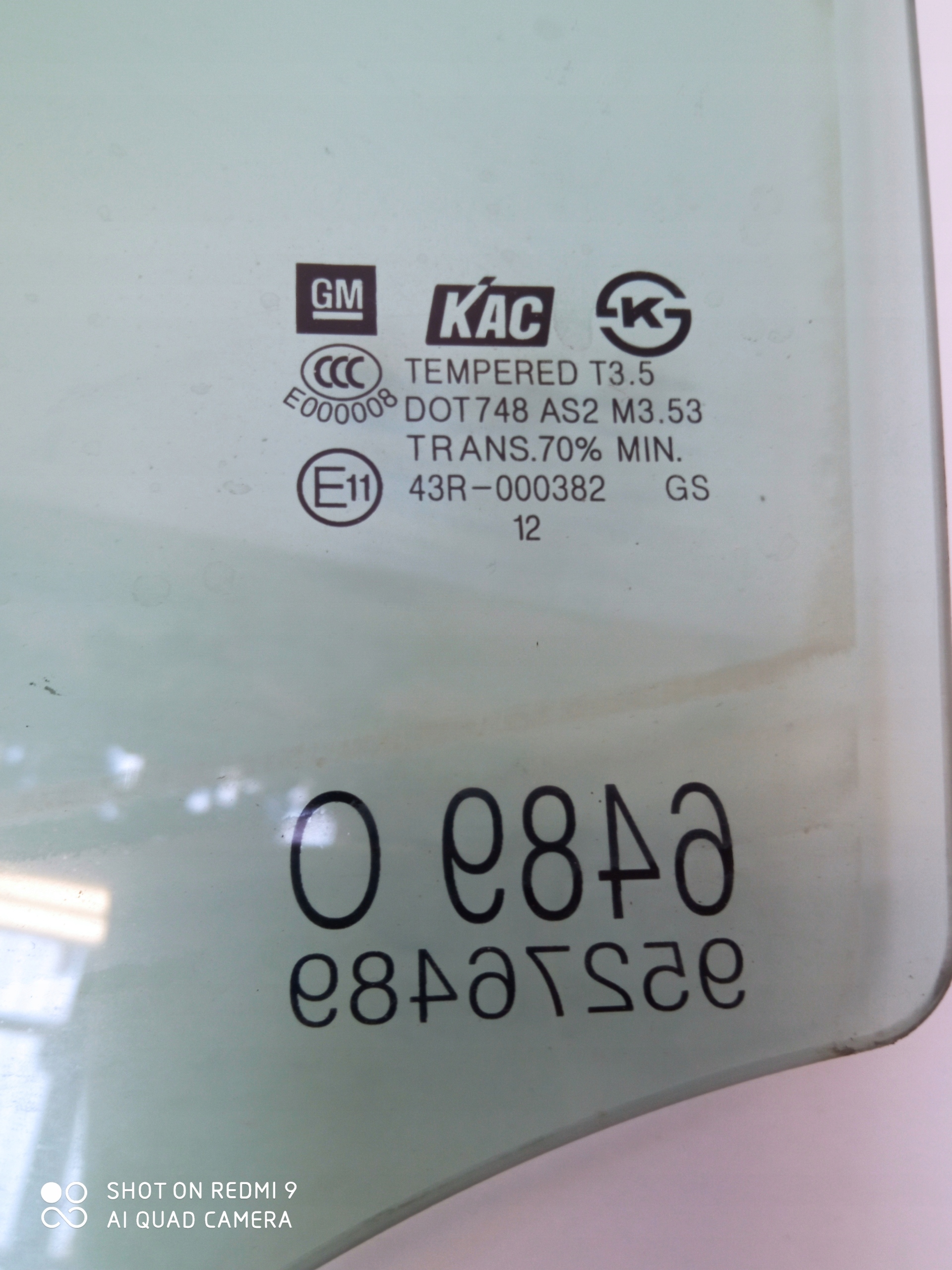 OPEL MOKKA MOKKA X window door left rear part left rear