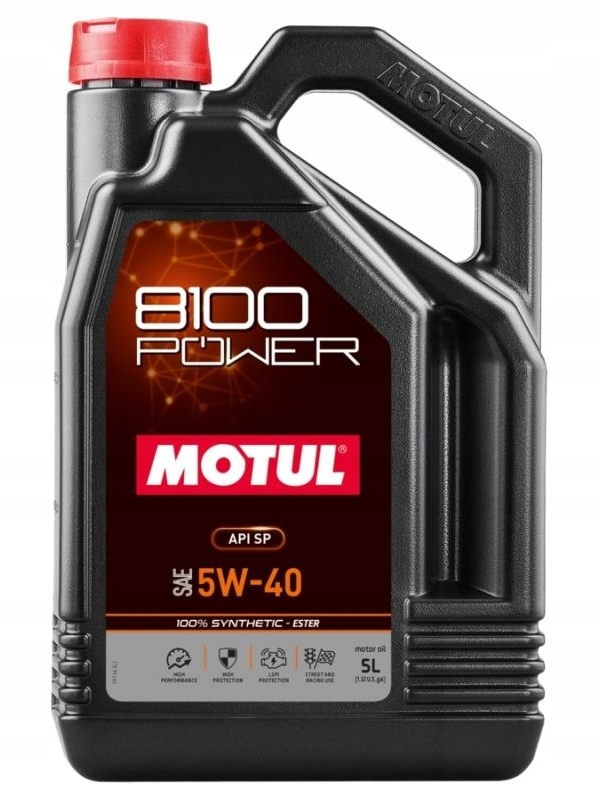 Olej Motul 5V40 5L 8100 Power Synthetic Ester Sp