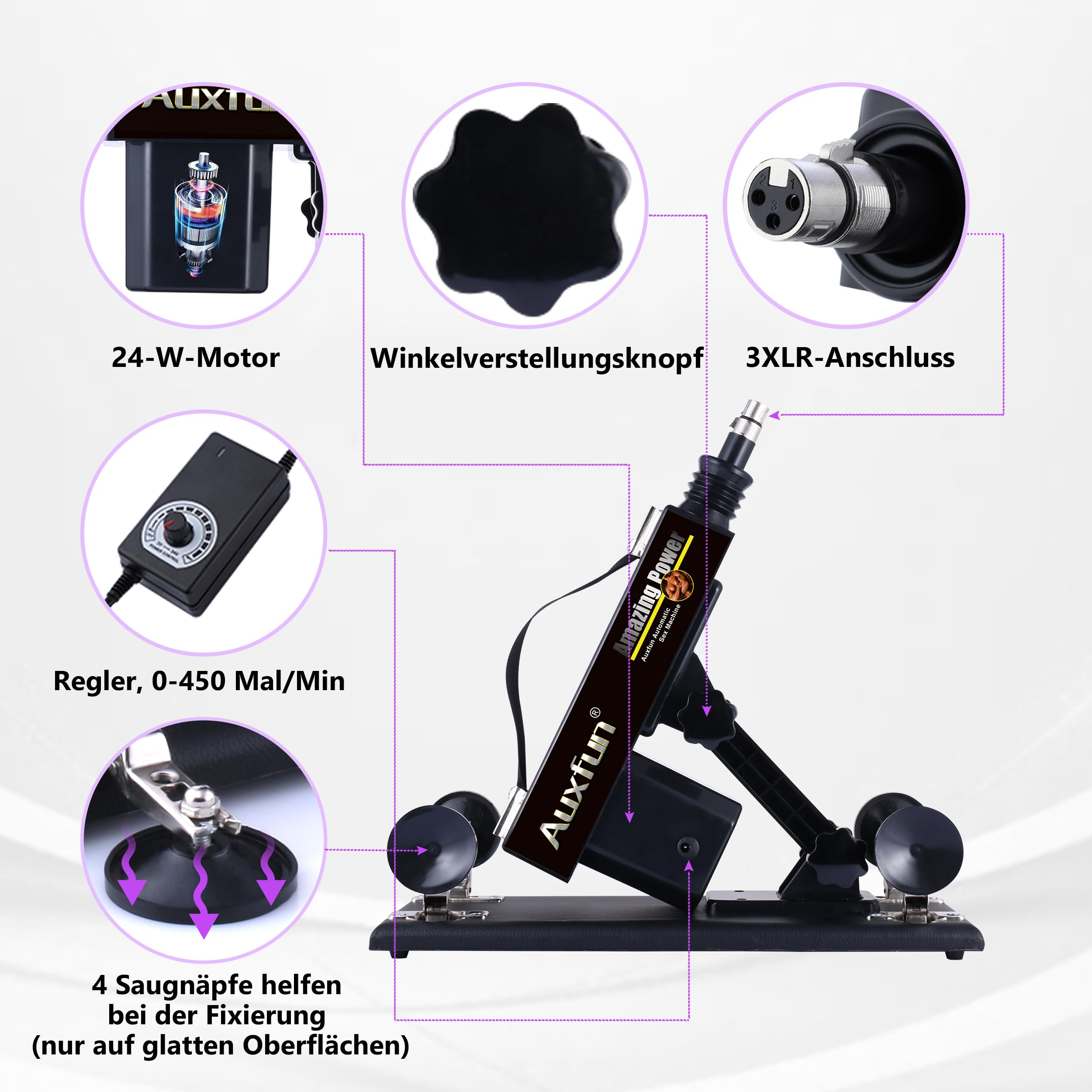 AUTOMATISCHE DILDO MASZYNA Z APLIKACJĄ I 8 KOŃCÓWKAMI DLA DOROSŁYCH — miniatura 3