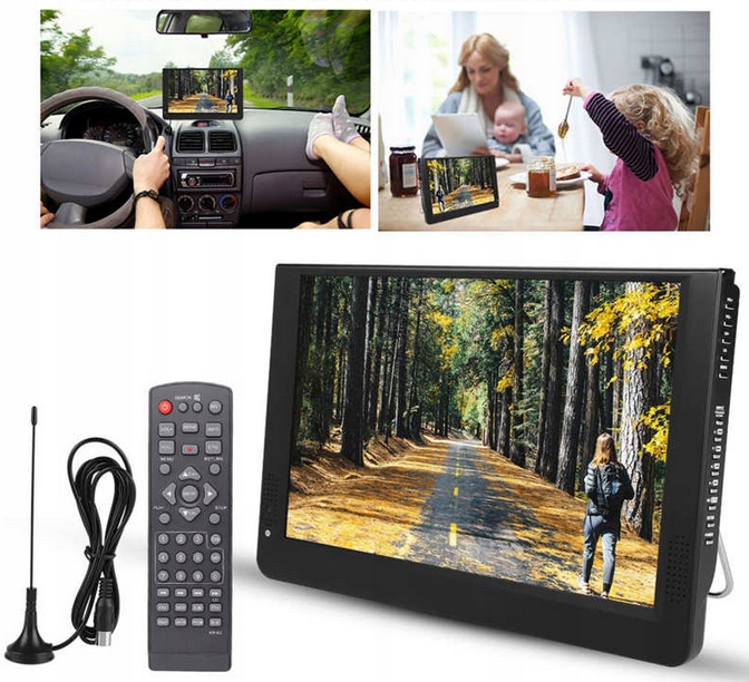 Telewizor samochodowy DVB-T2/HEVC 12V HDMI SD USB Smart TV nie