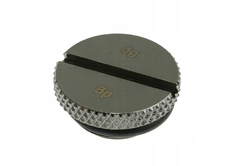 Bitspower korek 1/4" płaski, czarny