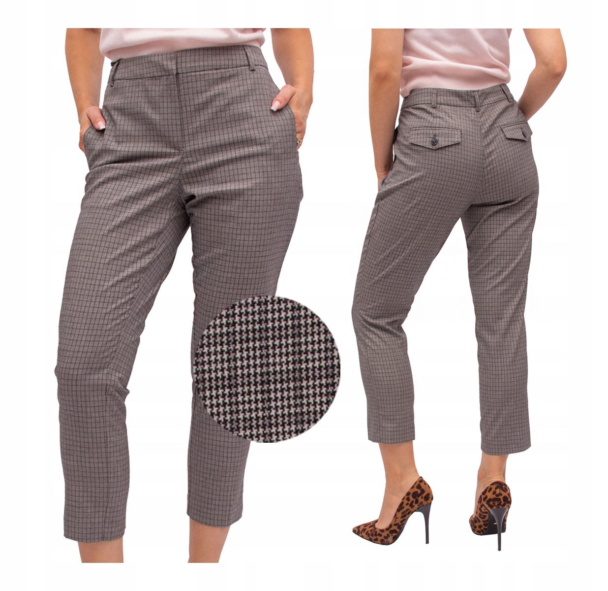 

Spodnie Damskie Cygaretki wysoki stan 38