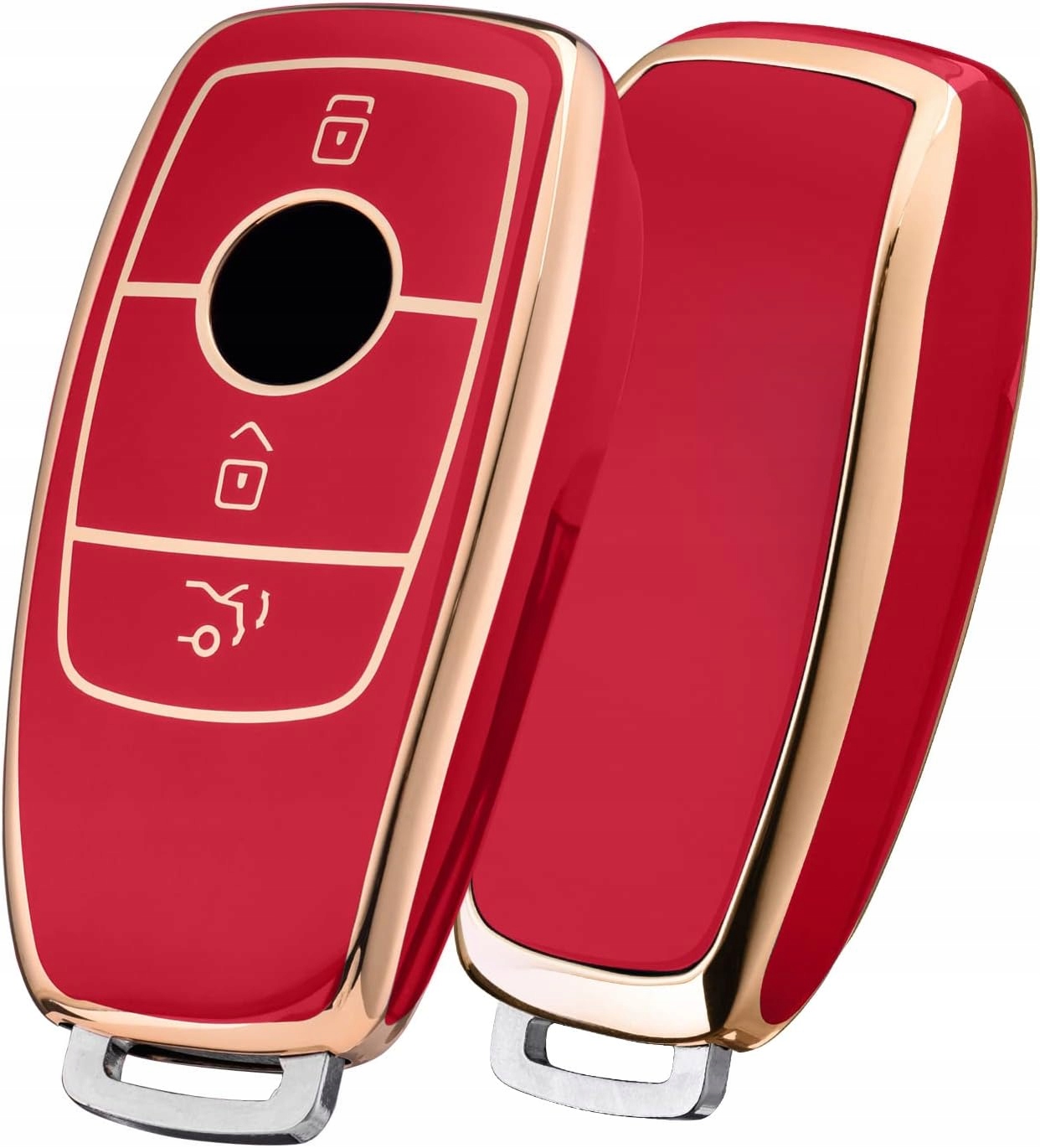 Etui Na Klucz Pilot Samochodowy do Auta Samochodu Mercedes Czerwony