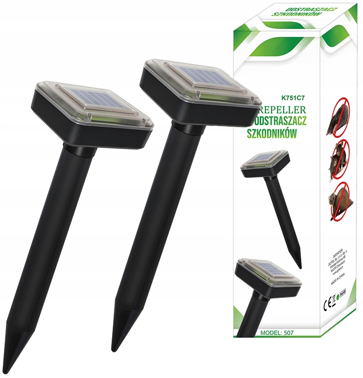 

Zestaw 2szt Odstraszaczy Kretów Solarny do 1000m2