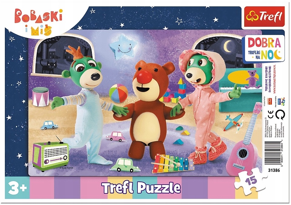 

Puzzle Ramkowe 15 Elementów Czas Na Sen Trefliki