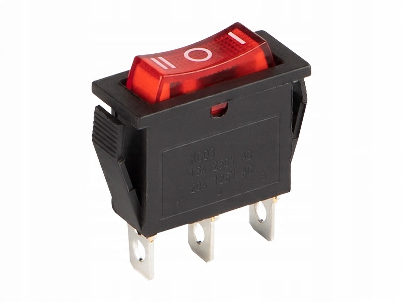 

Przełącznik kołyskowy Czerwony 3poz 3pin 230V(3550