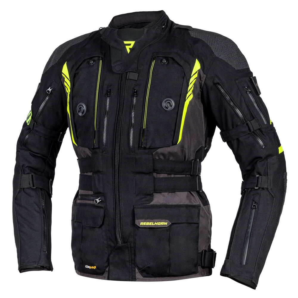 REBELHORN KURTKA MĘSKA PATROL BLACK FLO YELLOW XS