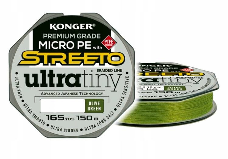 Plecionka Na Okonie Ultra Tiny Olive Green 0,10mm/4,55kg 150m Streeto