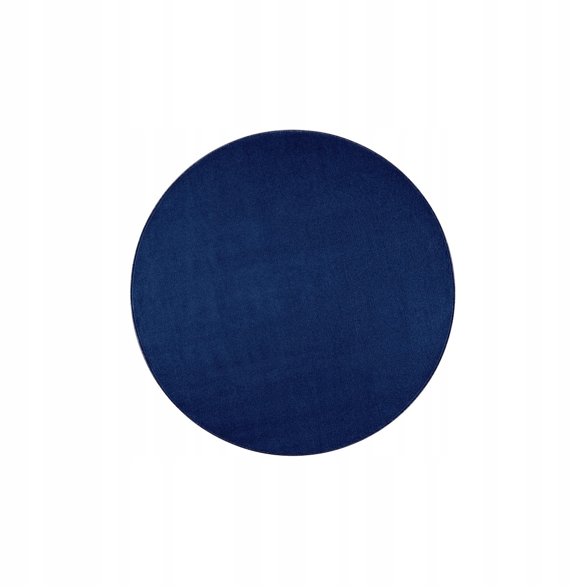 Koberec kulatý, jednobarevný, do obývacího pokoje 200 cm, tmavě modrý s měkkým vlasem