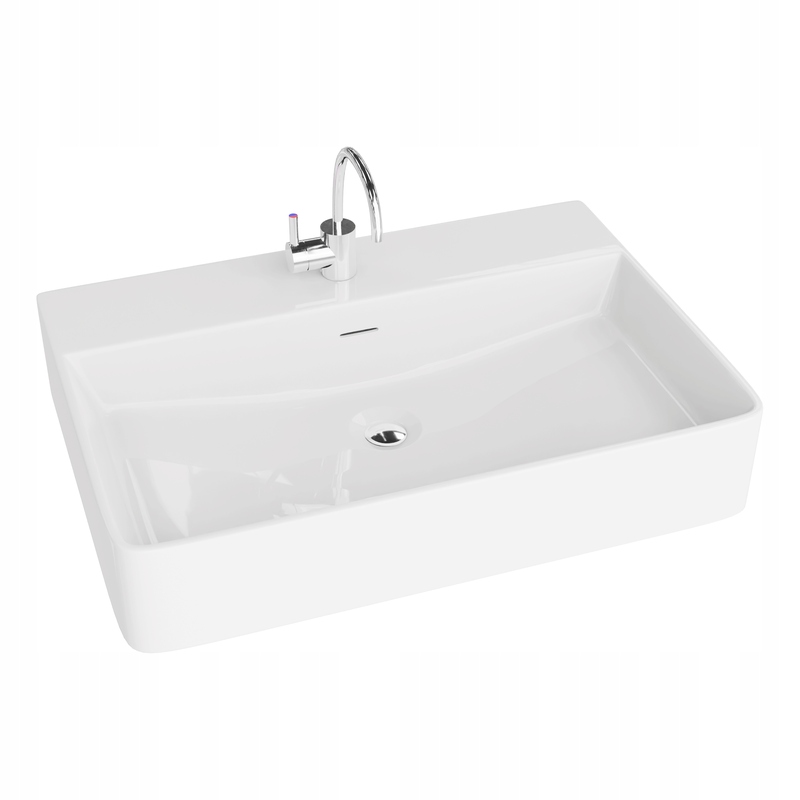 Umyvadlo na desku Altaya Bílý porcelán s antibakteriální povrchovou úpravou