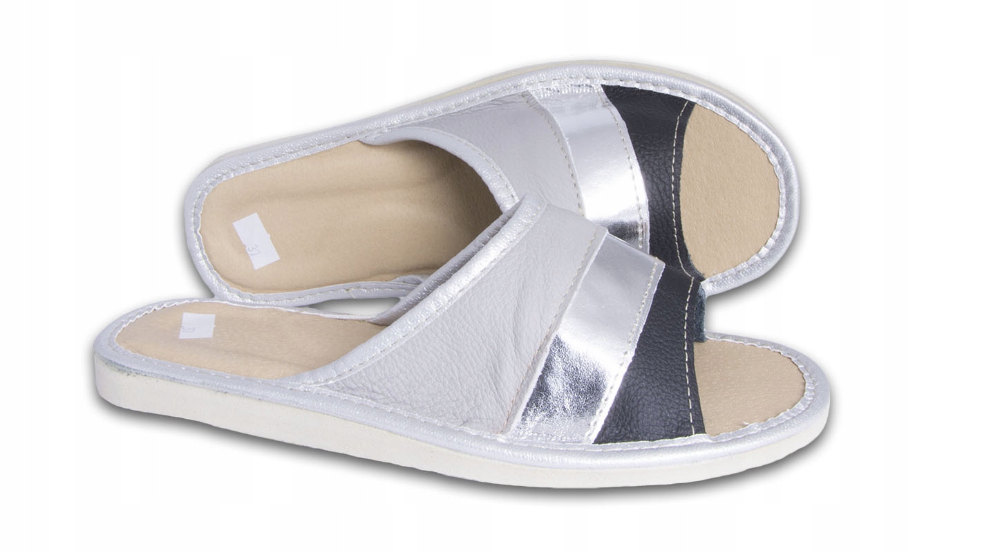 SKÓRZANE PANTOFLE DOMOWE, KAPCIE DOMOWE rozmiar 38 Kod producenta Pantofle Kamila 051/D