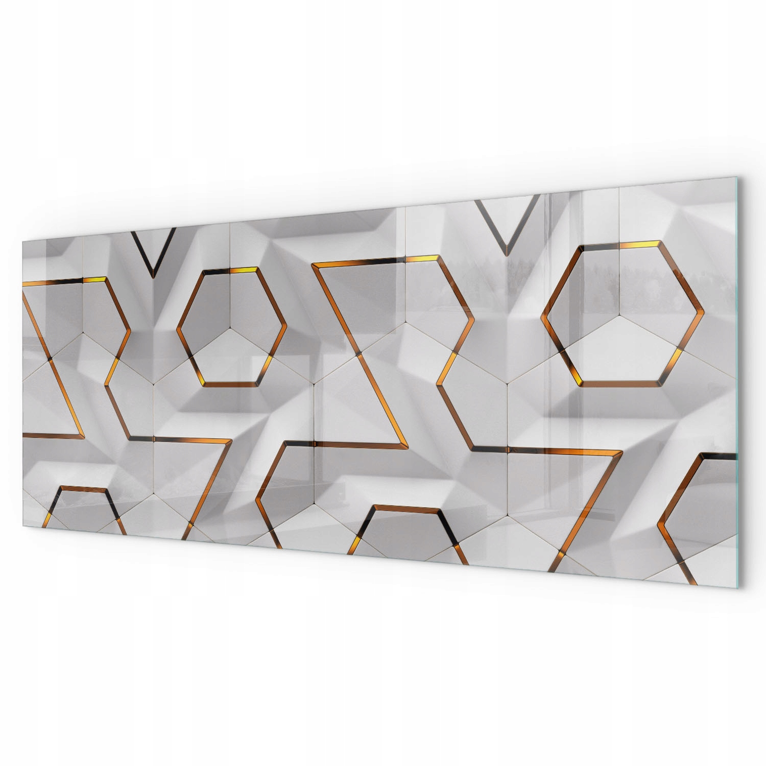 Štýlová ochrana podlahy pod koziu pec Geometrický krb 3D vzor 125x50