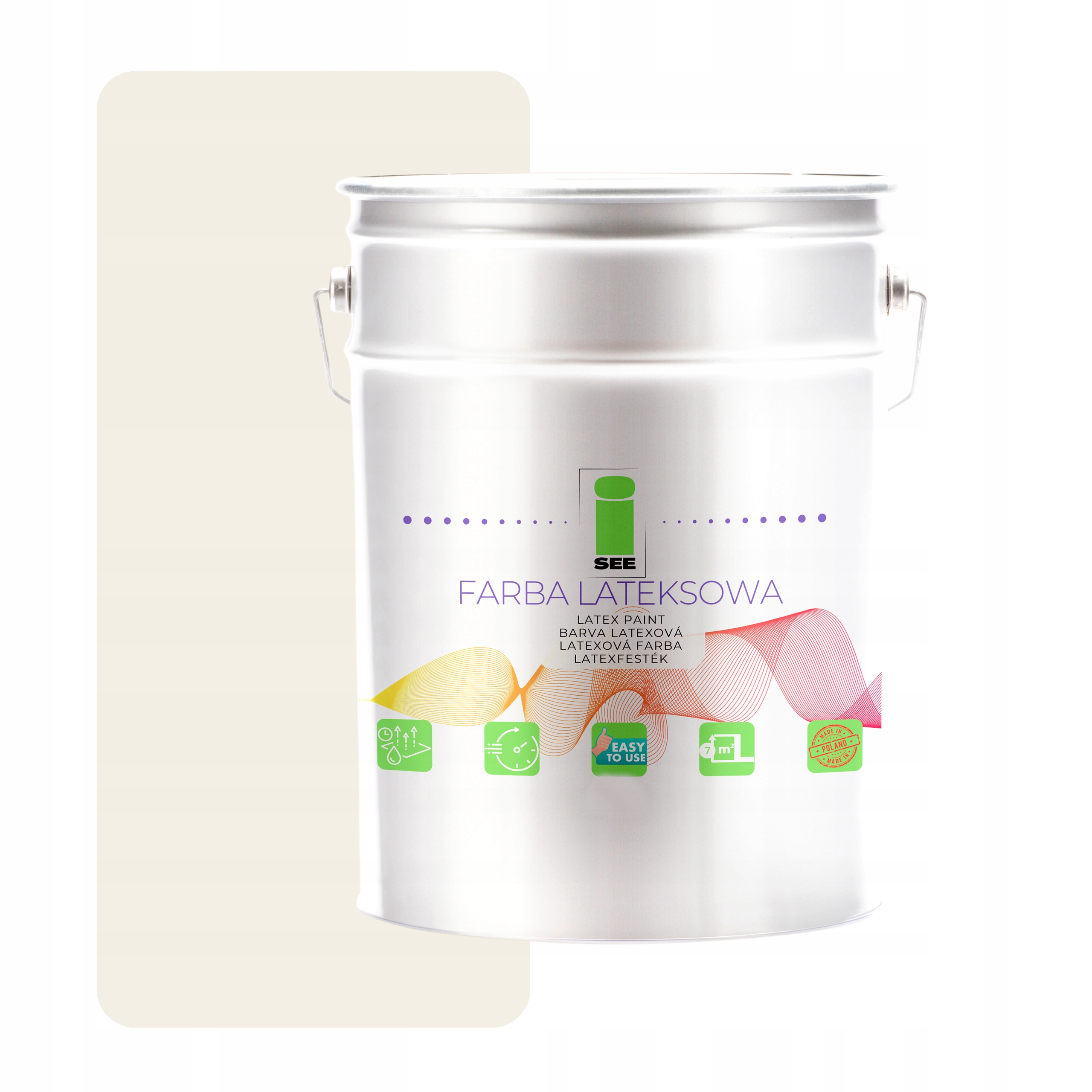 Latexová Farba Na Steny, Priedušná, Mliečna, Biela, 10 L, Hypoalergénna