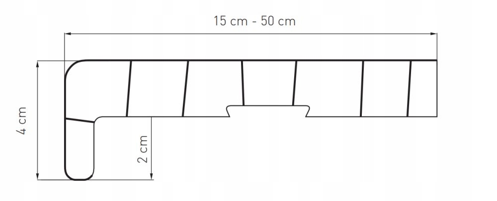 Parapet PCV komorowy kolor BIAŁY szerokość 25 cm Materiał wykonania PCV