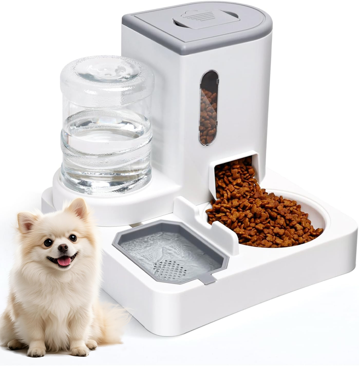 Levně 2v1 Automatická Výdejník Vody Krmivo Pro Kočky A Dávkovač