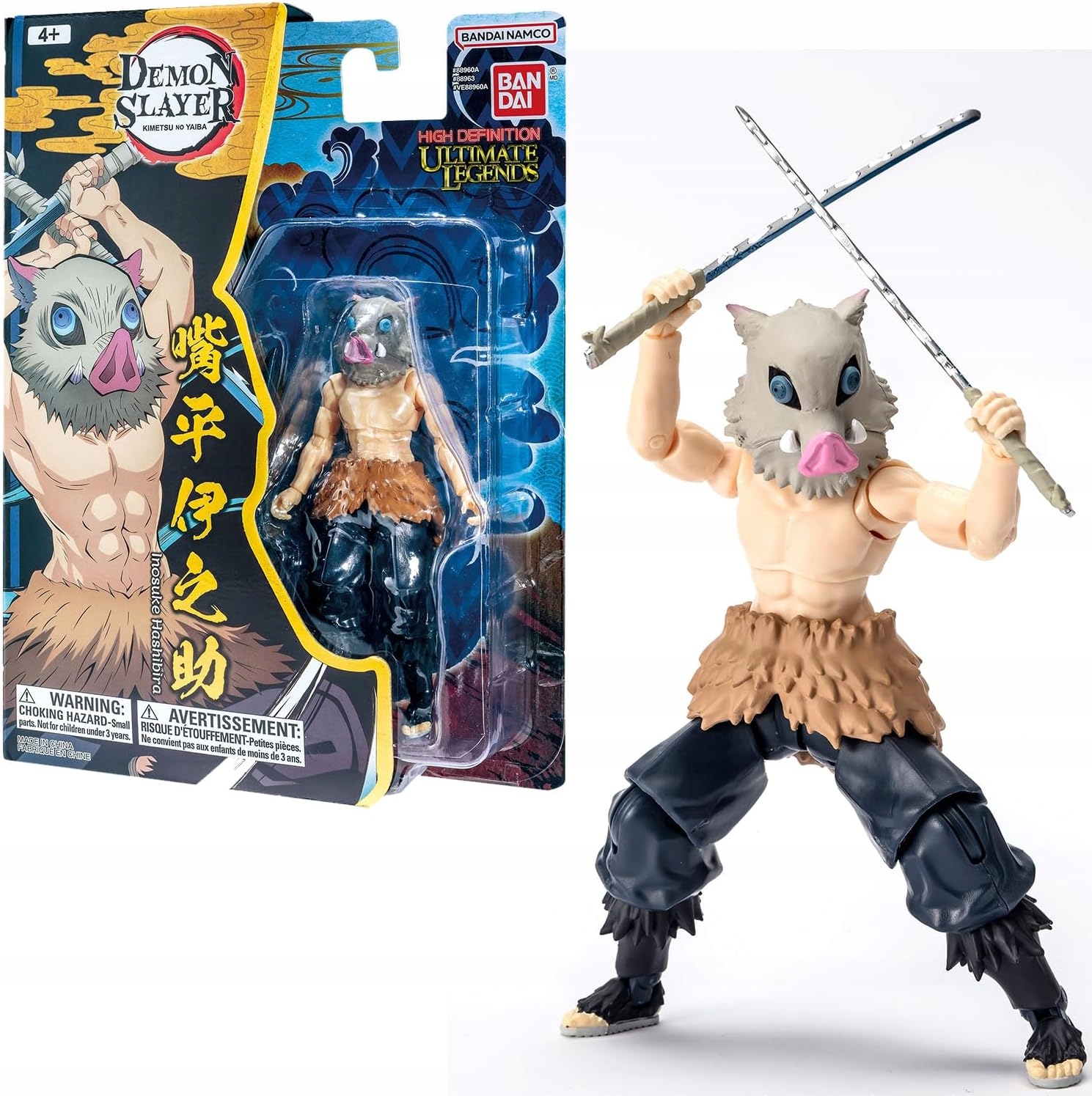 Demon Slayer Inosuke 12 cm Figurka Anime Heroes Bandai Originál