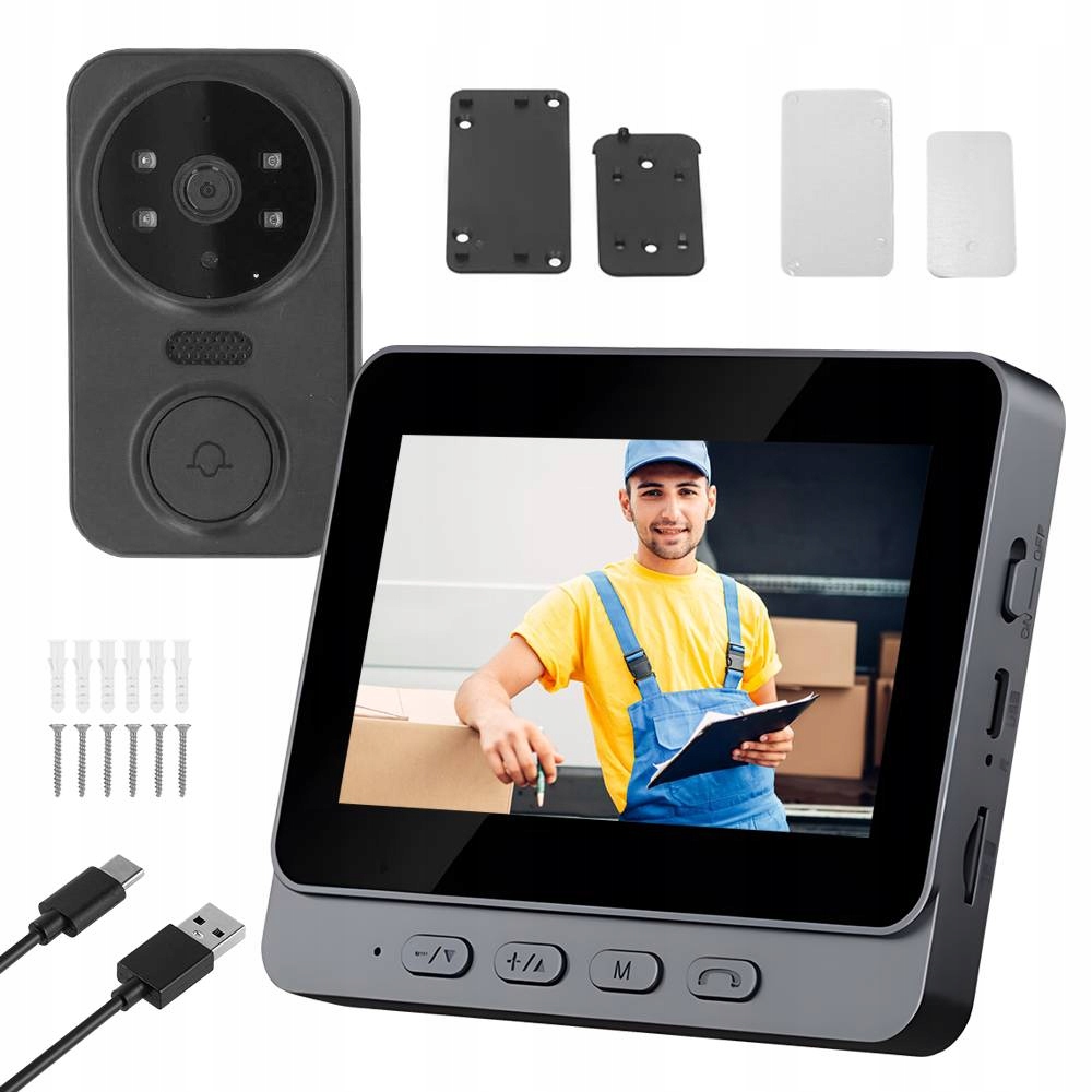Bezdrátový Videotelefon S Infračerveným Nočním Viděním A Dveřním Zvonkem
