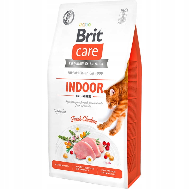 Levně Suché krmivo pro kočky Brit Care Cat Grain-Free Indoor Anti-Stress 2kg