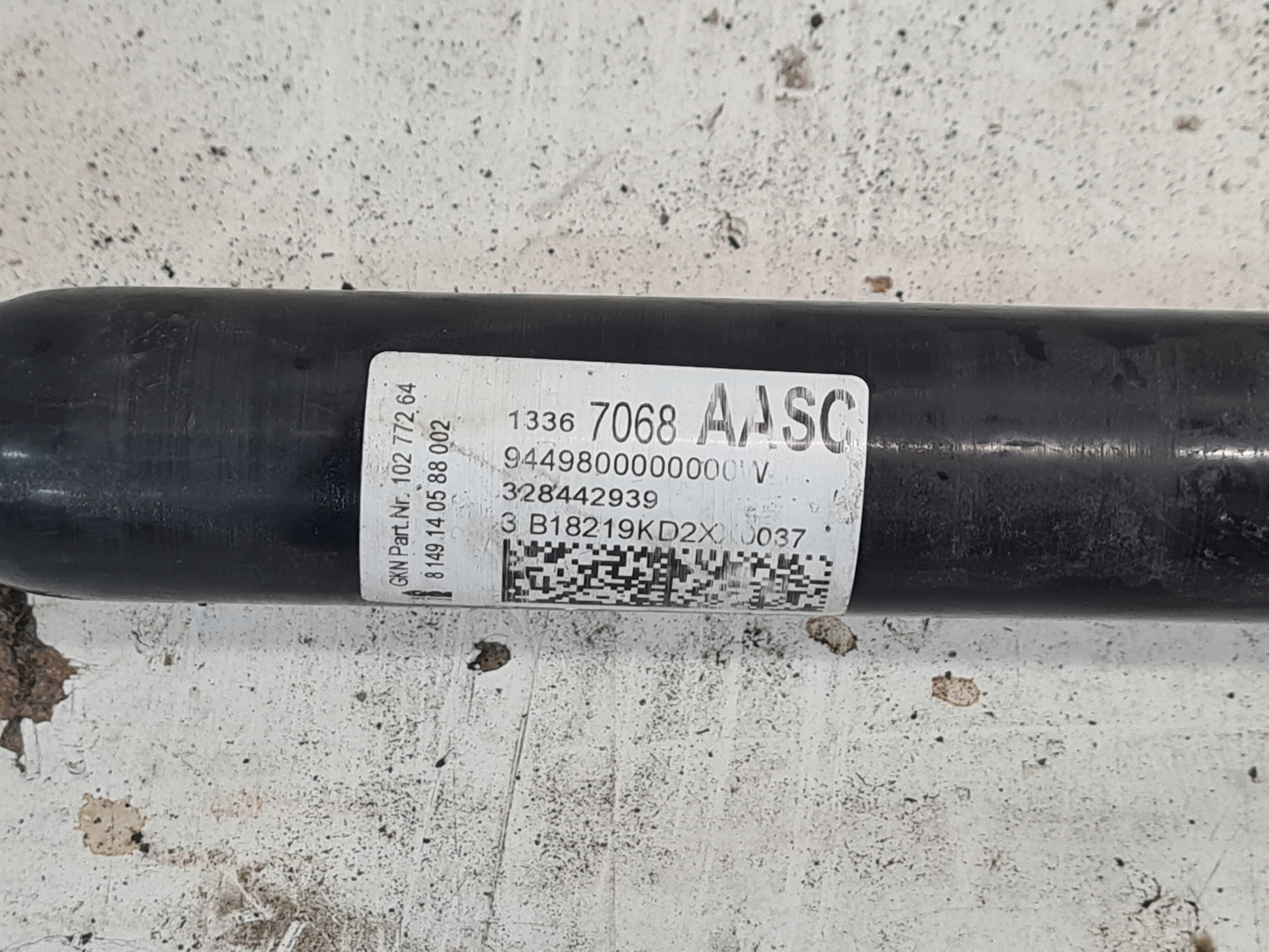 OPEL ASTRA K 5 V semi-axis right long 13367068 AASC 1.6 CDTI M32