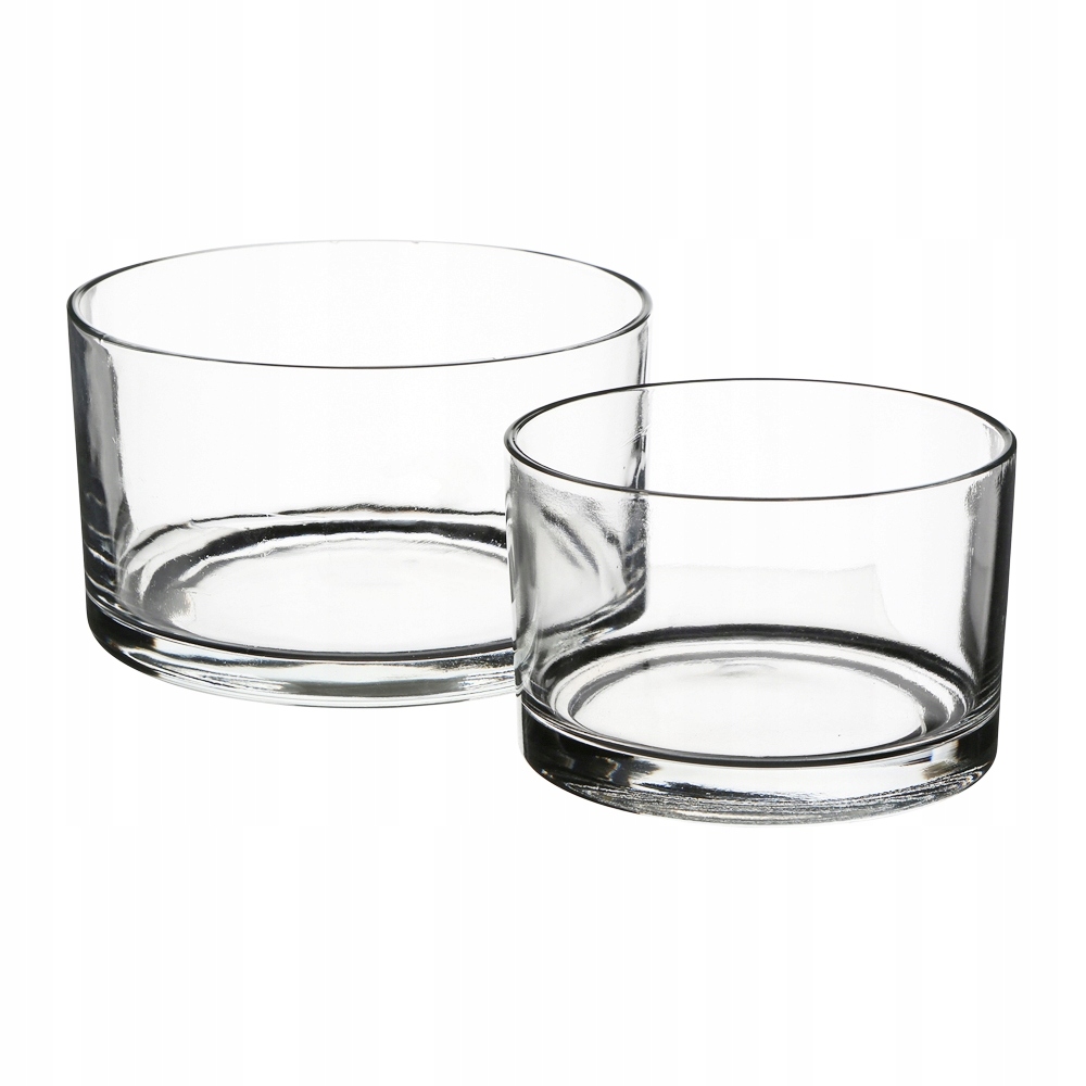 SALATERKI SZKLANE OKRĄGŁE EDWANEX 2 SZT. 17CM 20CM