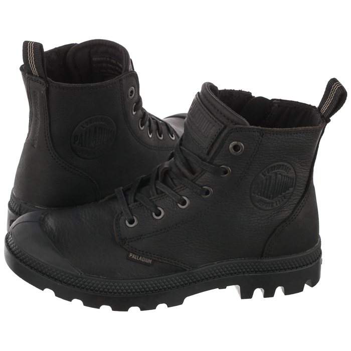 Pánské zateplené trapery Palladium Pampa Zip Lth Ess 76888 Černé