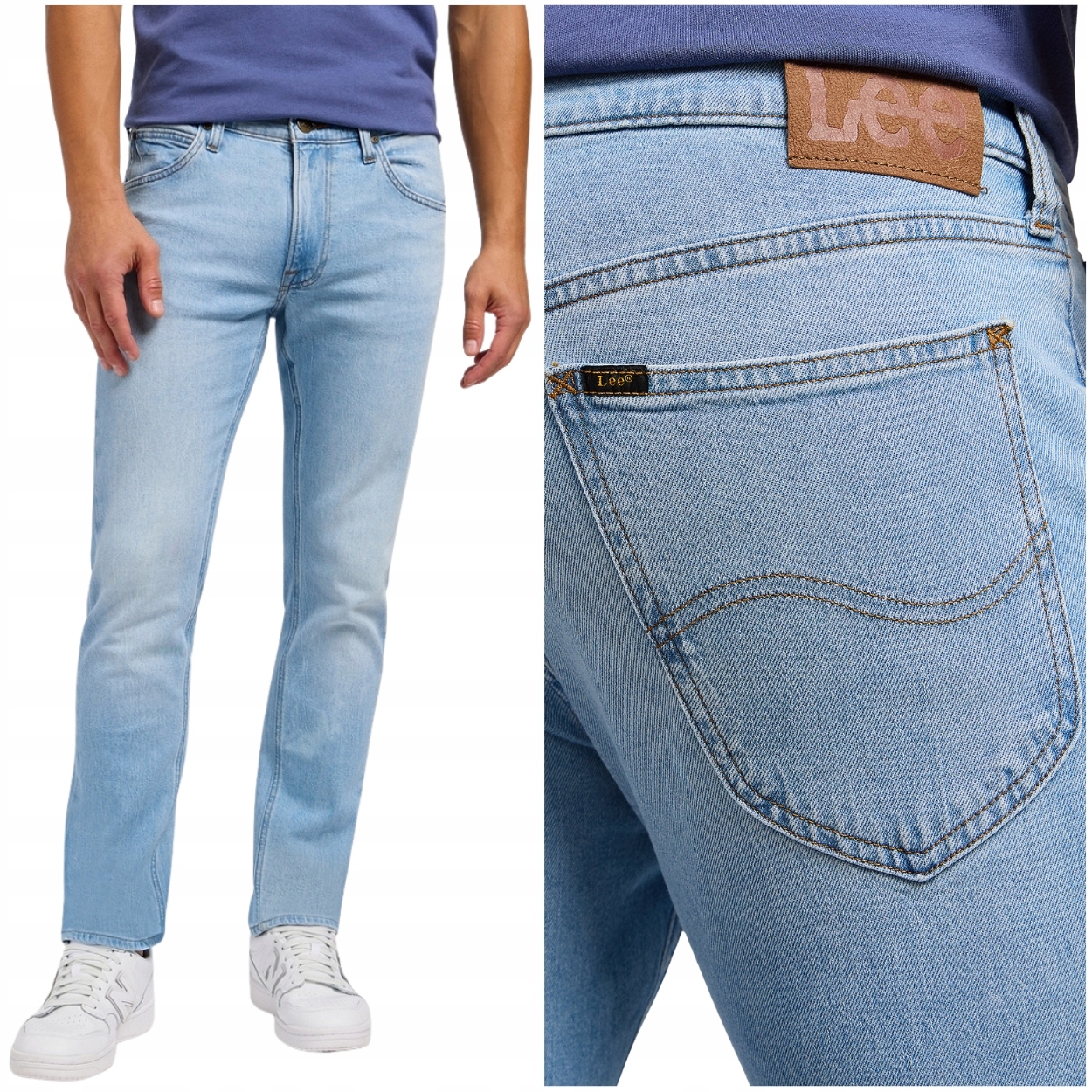 Lee Daren River Run Blue Džíny světlé jednoduché pánské džínové kalhoty W36 L34