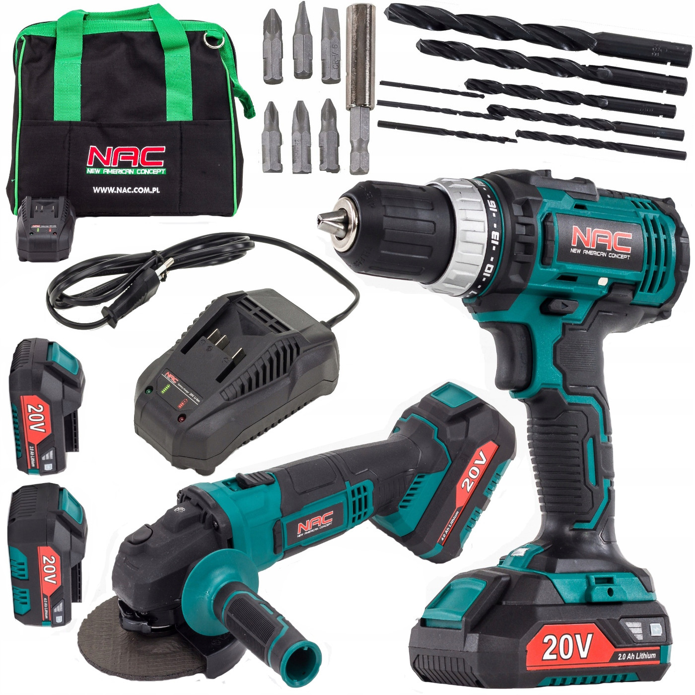 Wkrętarka Szlifierka kątowa Nac CDB-AGE-LI-20V