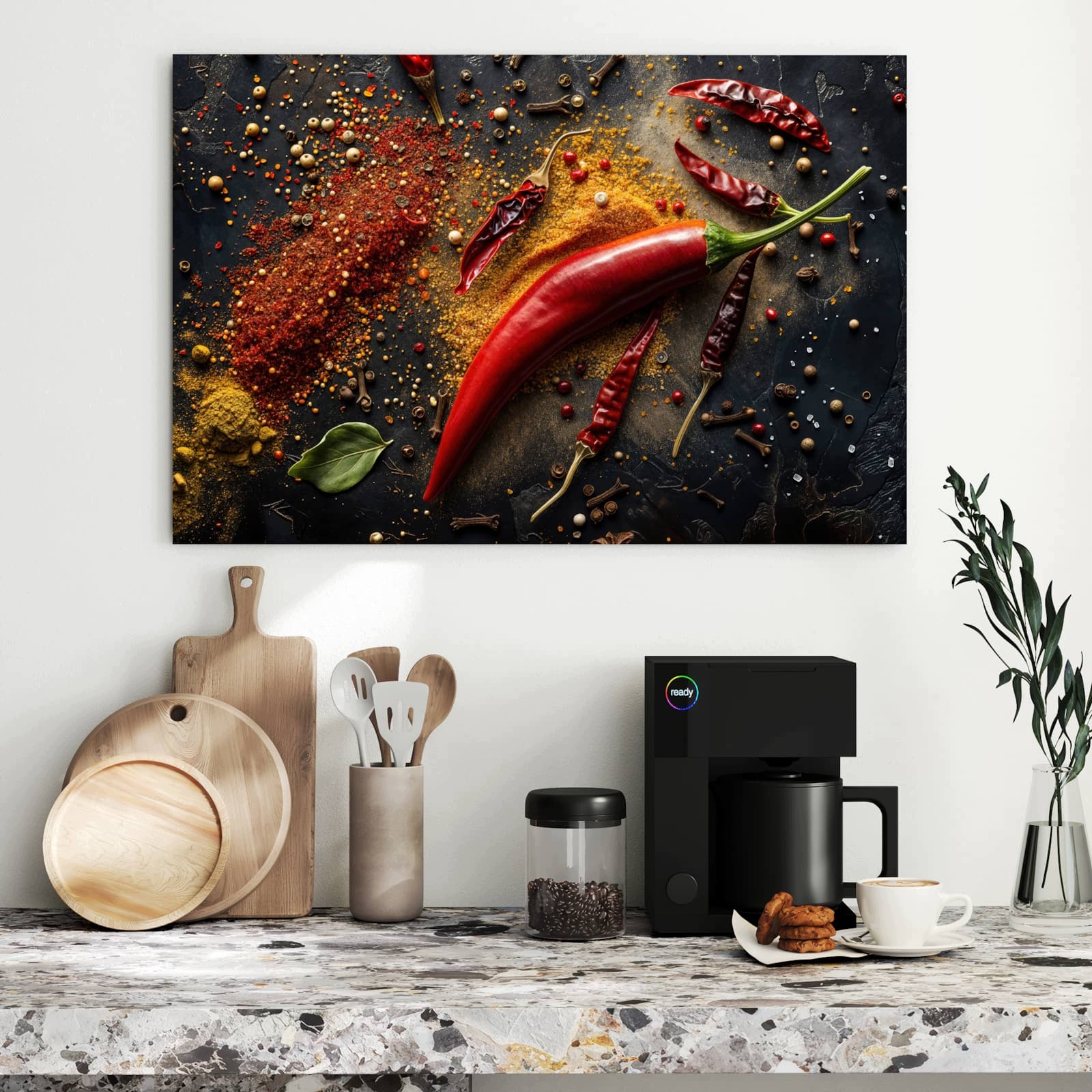 Magnetická tabule Směs koření Výhled 90 × 60 cm