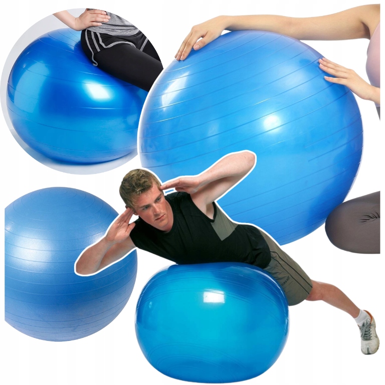 Piłka Fitness Gimnastyczna Do Cwiczen 75CM Pompka
