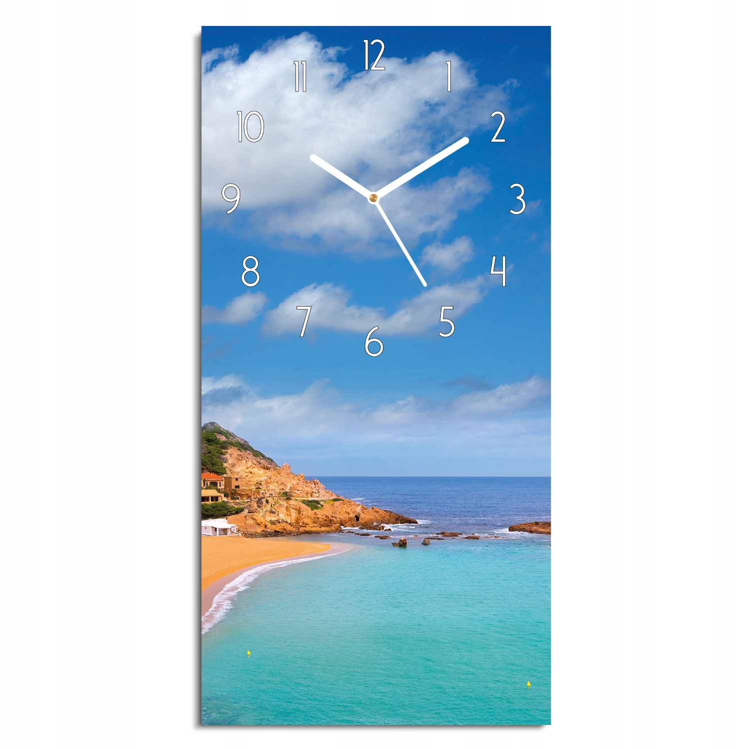vertikální hodiny Pláž skály moderní pohled 30x60
