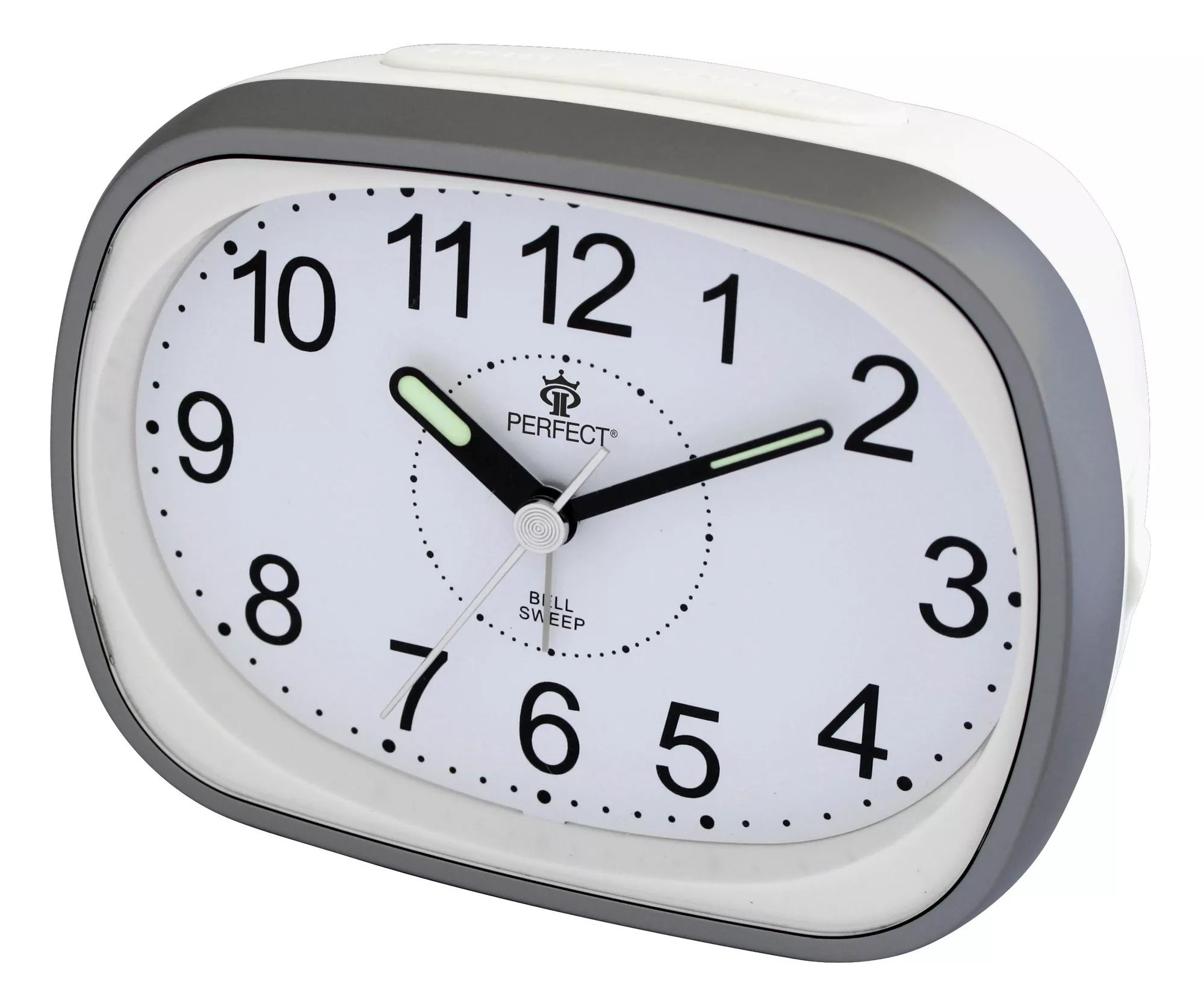 Budzik kwarcowy PERFECT 836 ZEGAR PODŚWIETLENIE ALARM GONG PŁYNĄCY MECH