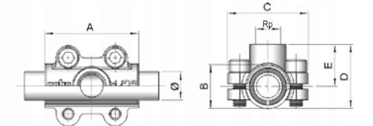 Gebo Obejma remontowo-naprawcza GeboClamp Typ ANB DN50 x 1" 01.261.28.0603 Marka Gebo