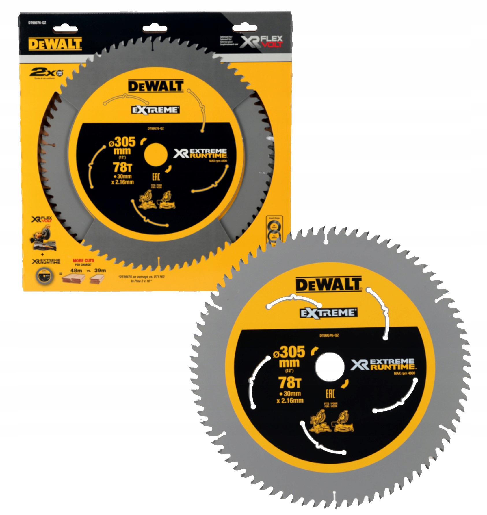 DeWALT Tarcza pilarska do drewna Xr Extreme Runtime 305 x 30/ 78T DT99576