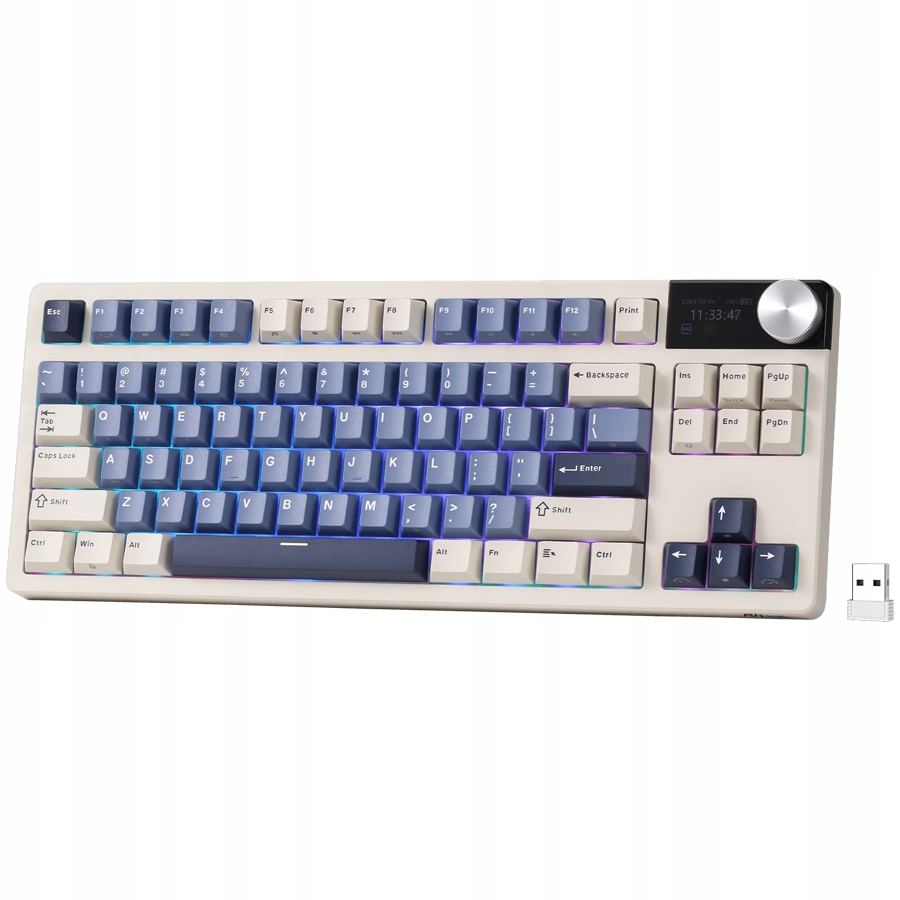 ROYAL KLUDGE RK S85 Horizon Blue Gaming Keyboard Beige switch — 4