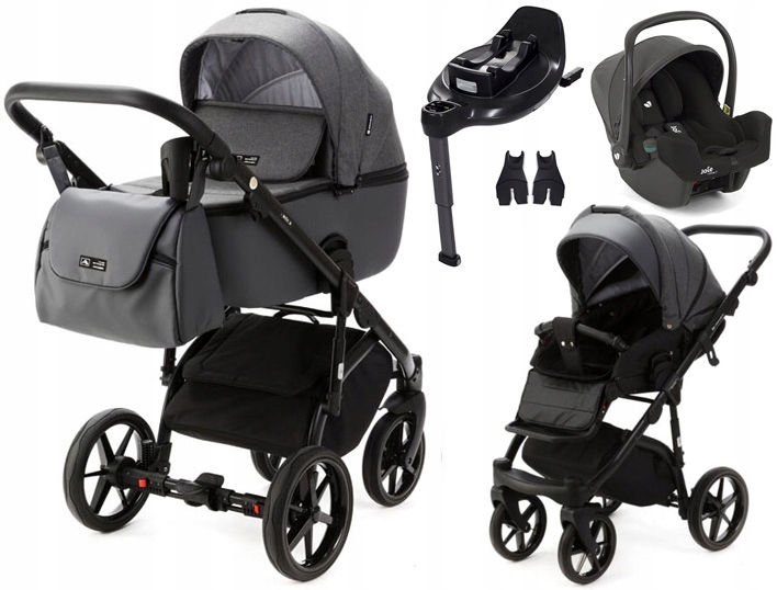 WÓZEK ADAMEX NOLA JOIE I-SNUG 2 BAZA JOIE OBROTOWA ENCORE 4w1 kol. PS 58