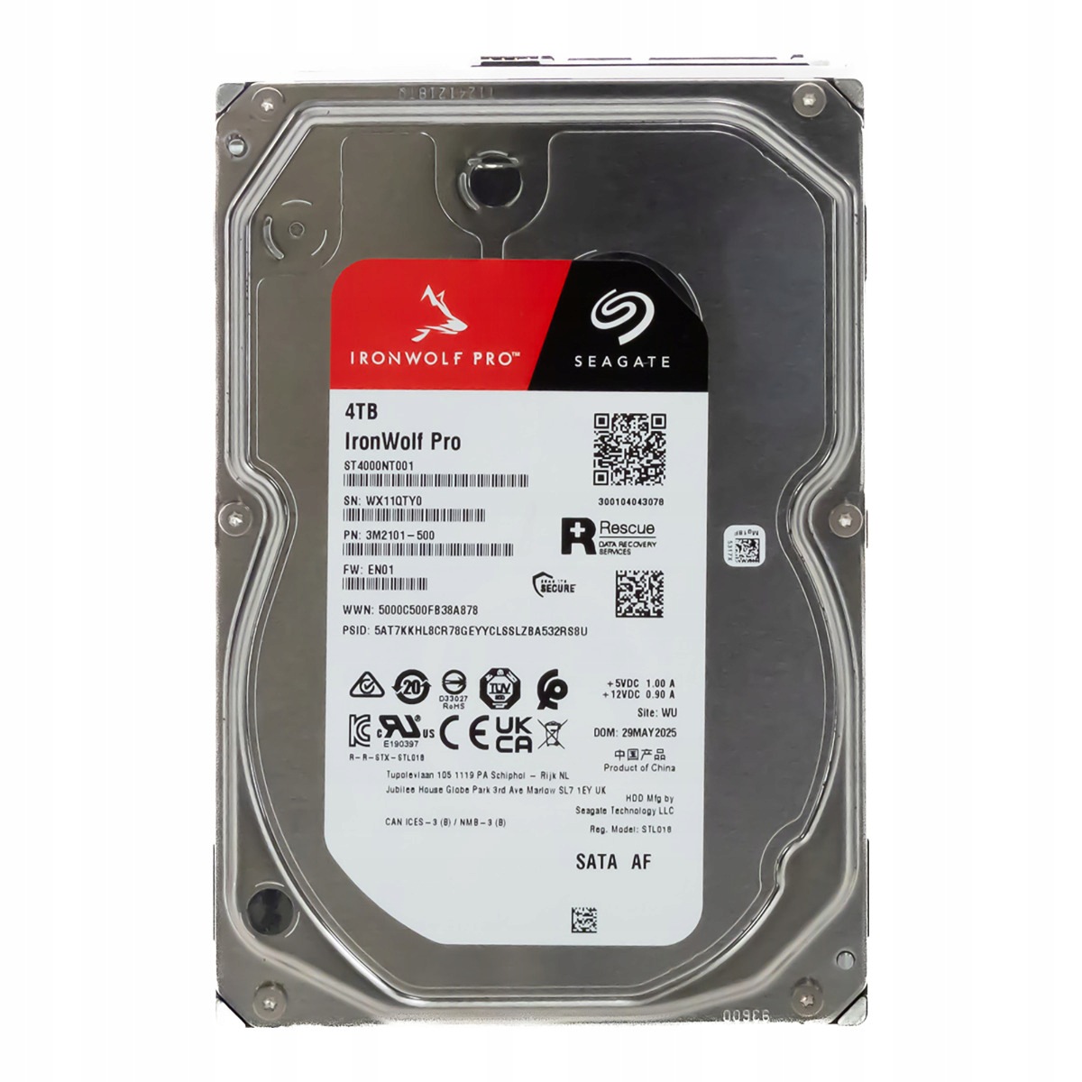 Seagate IronWolf Pro 4TB 7.2K 256MB Sata III 3.5'' ST4000NT001