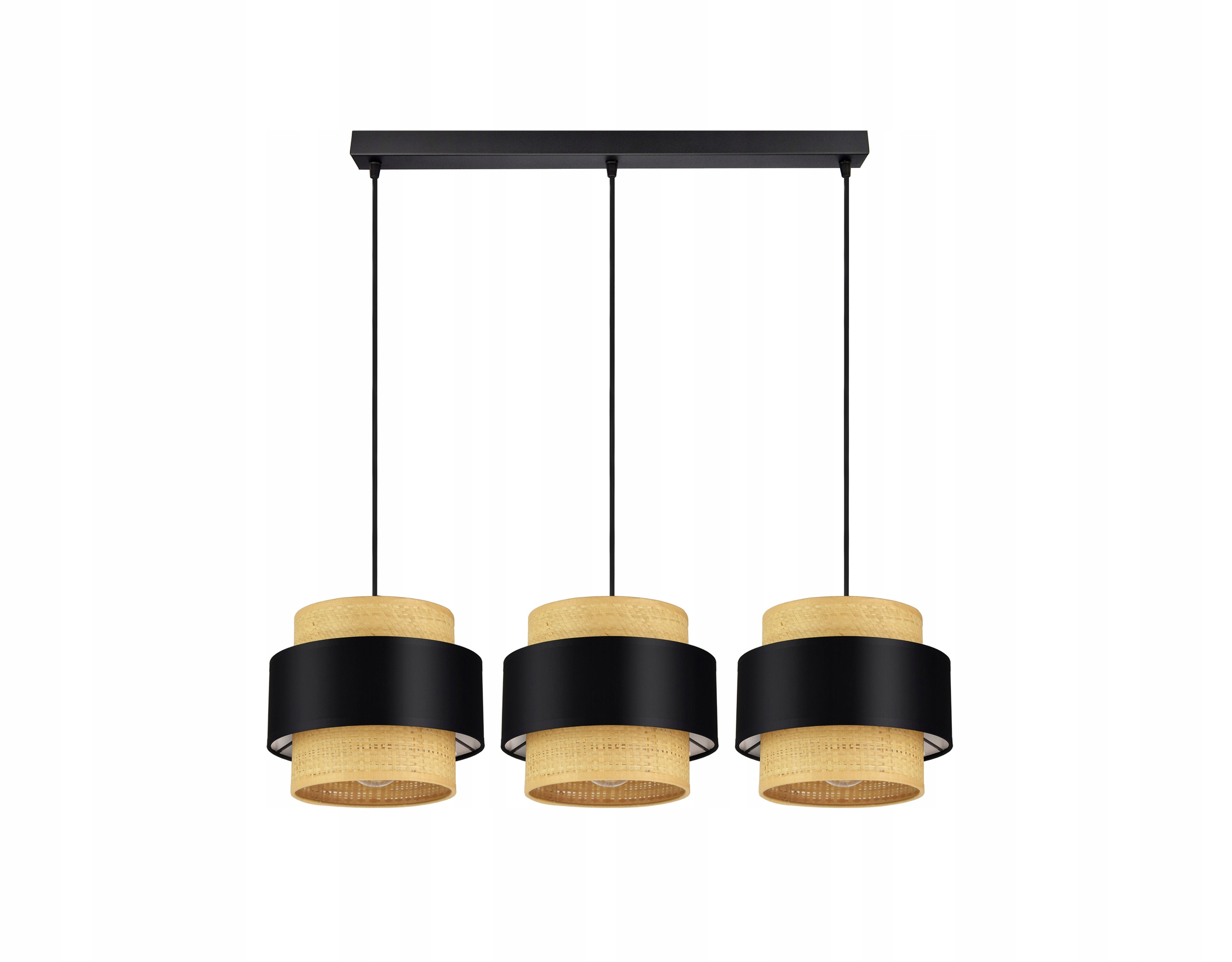 LAMPA WISZĄCA SUFITOWA ŻYRANDOL ABAŻUR Rattan Kolekcja 961