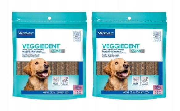 Levně Virbac Veggiedent Fresh L (30 kg) Hundekauartikel 30 kusů Zásob Na Měsíc