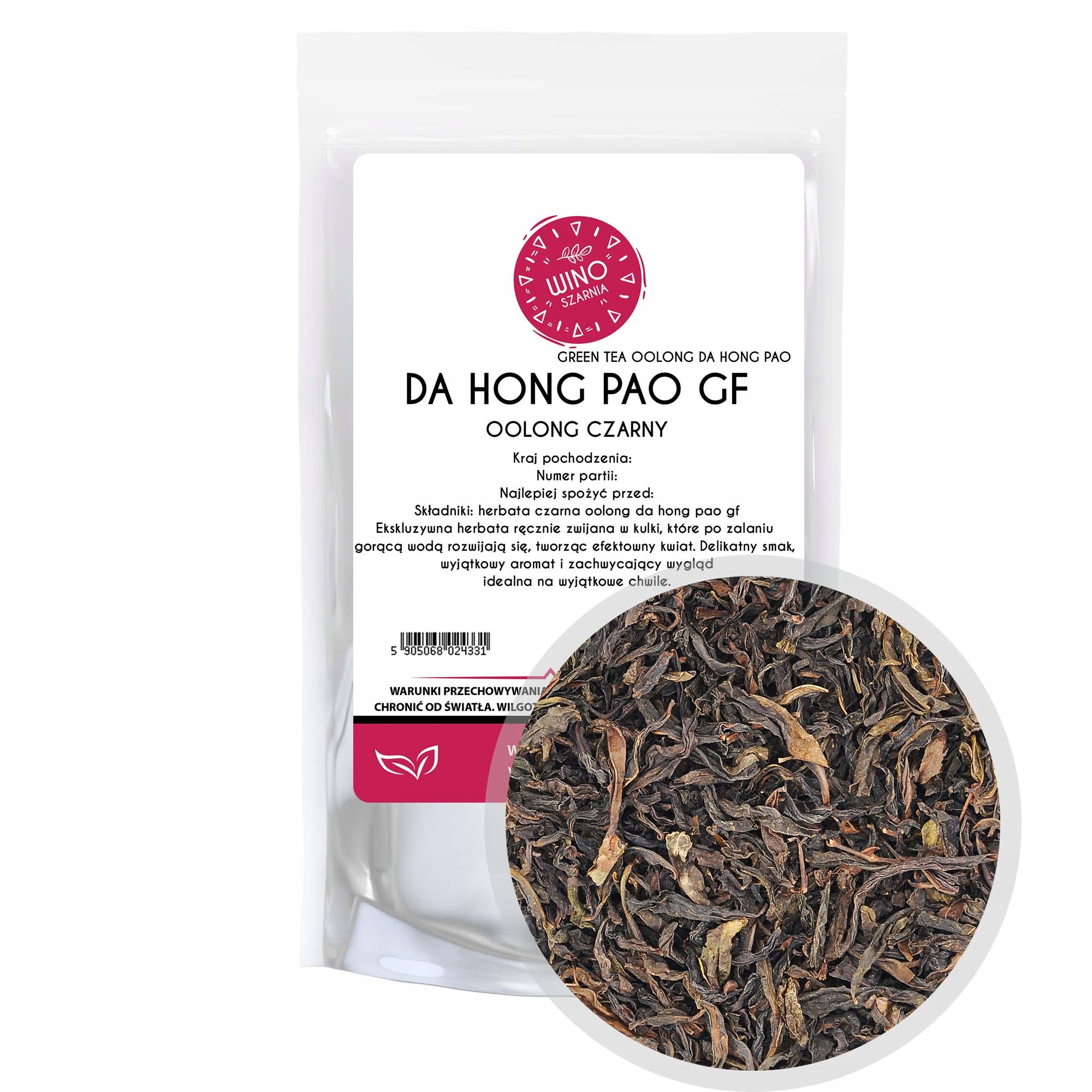Levně 7x Winoszarnia Čaj černý listový Oolong Da Hong Pao Gf 50 g