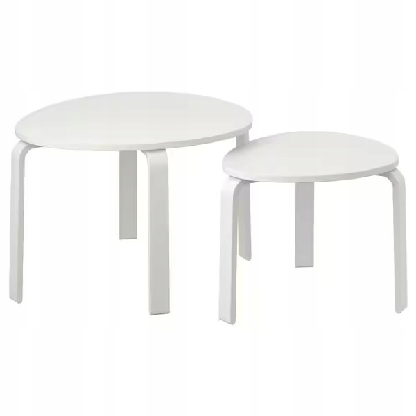 

Ikea Svalsta Stoliki 2 szt. biała bejca
