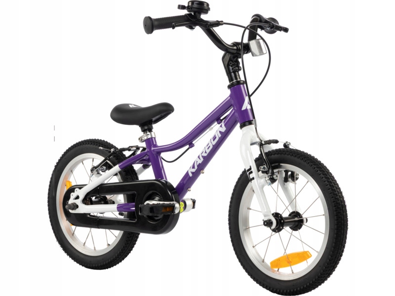 Rower dziecięcy Karbon Superlight 14 cali dla chłopca Fioletowy