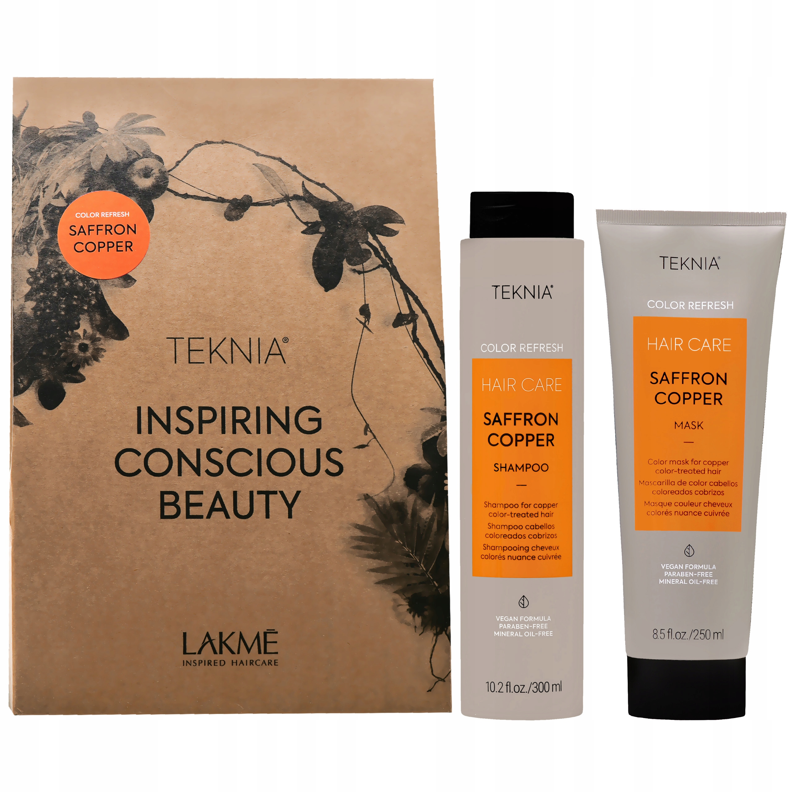 Lakme Teknia Color Saffron Copper barvící sada měděná, 300+250 ml