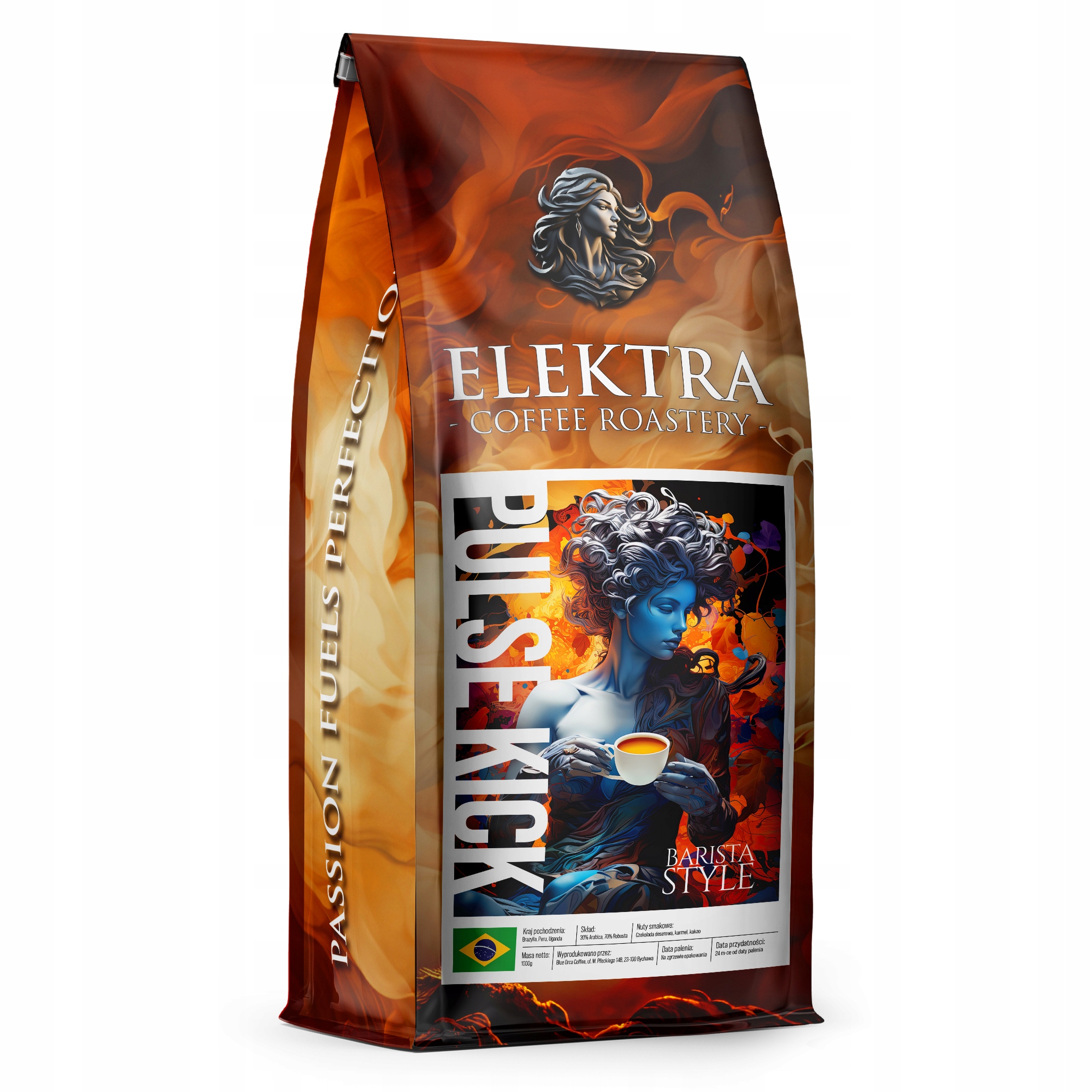 Levně Káva zrnková 1 kg Pulse Kick Blue Orca Coffee Elektra Line