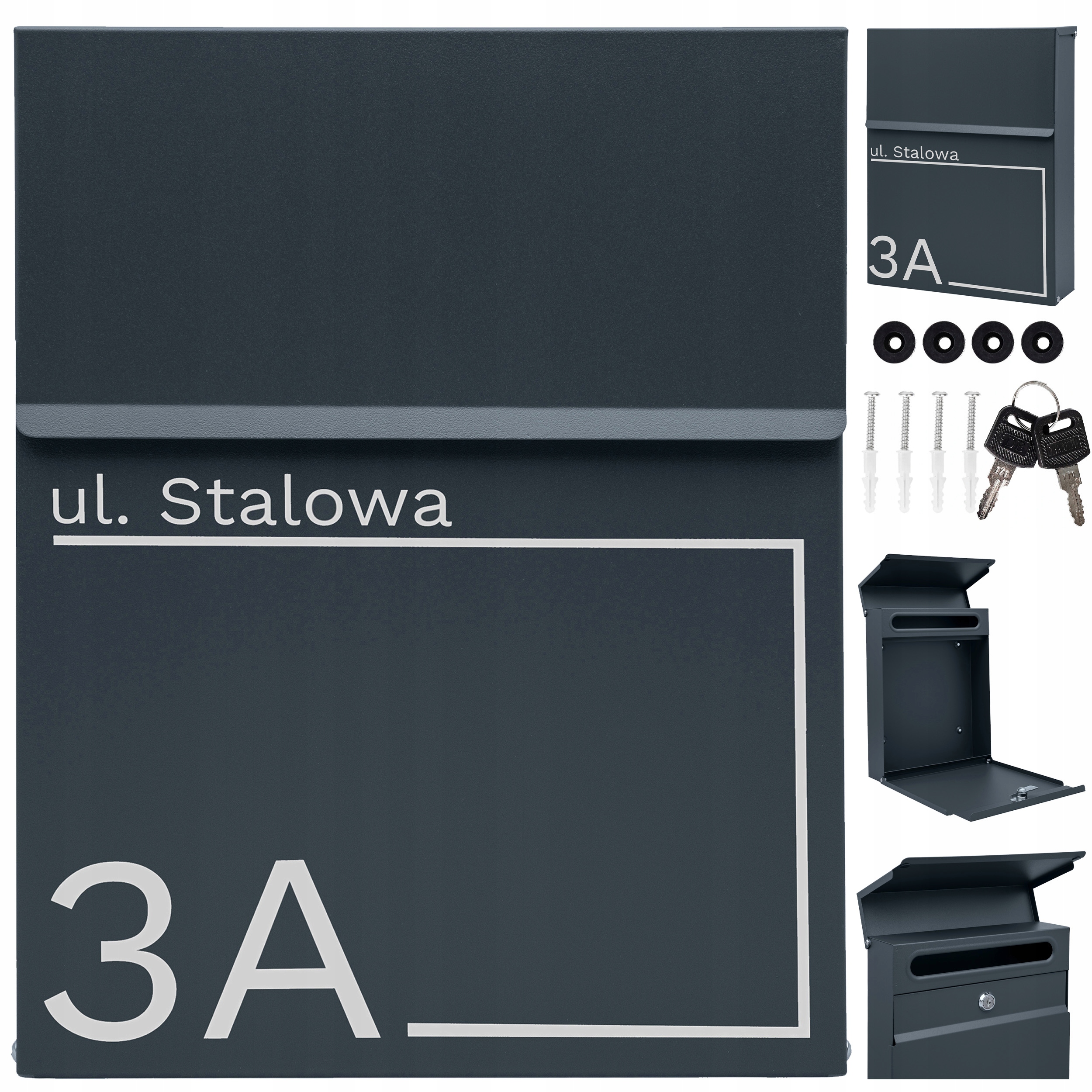 Antracitová Poštovní Schránka Poštovní Vzor Nápis