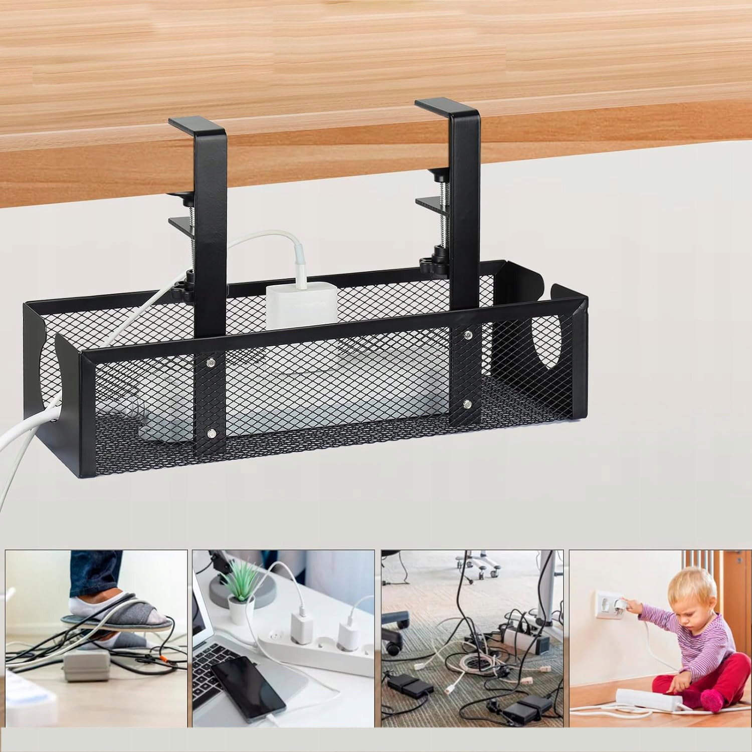 PÓŁKA KUCHNIA WISZĄCA STOJAK DO PRZECHOWYWANIA NASTAWNY CZARNY Kod producenta 6HG1716BK1