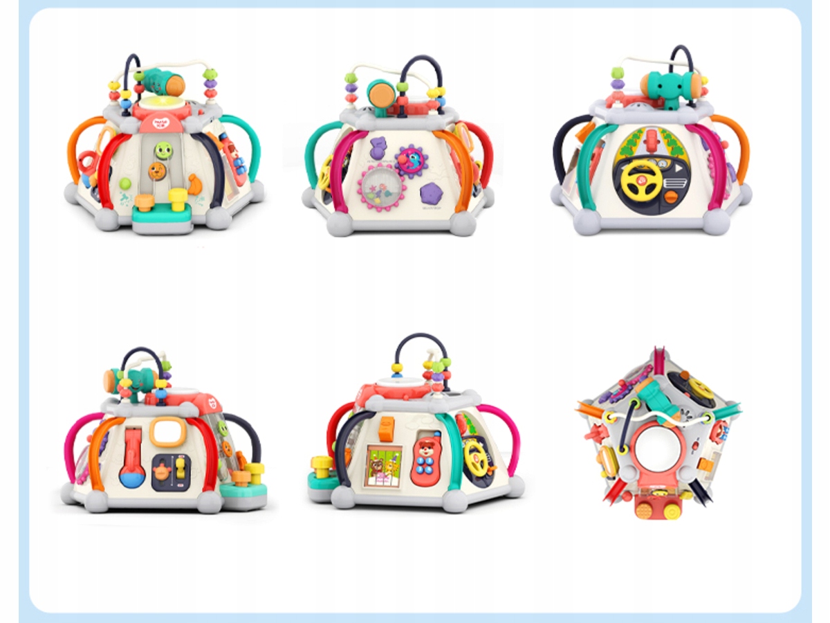 Multikostka Bryła Edukacyjna Kostka Sensoryczna Interaktywna Aktywizująca Kolor dominujący wielokolorowy