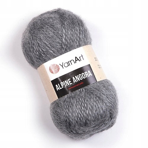 YarnArt Alpine Angora 335 ciemny szary